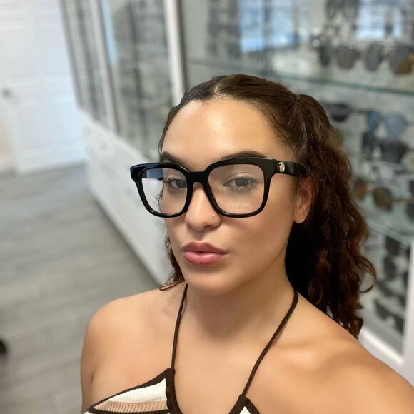 Gucci GG0958O 004 Eyeglasses Black 52mm Square Frame - Picture 3 of 11